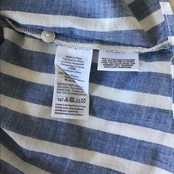 Madewell Cropped Button-Down Shirt in Stripe XS - Picture 7 of 8